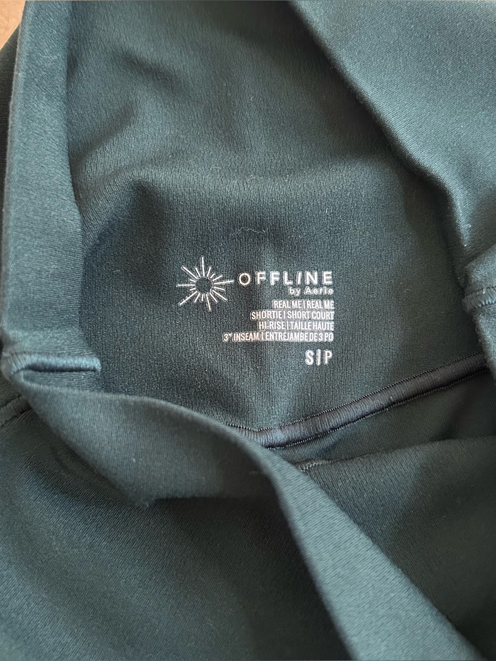 Offline by aerie Cheeky Shortie Hi-rise 3" Short hunter green small - Picture 8 of 10
